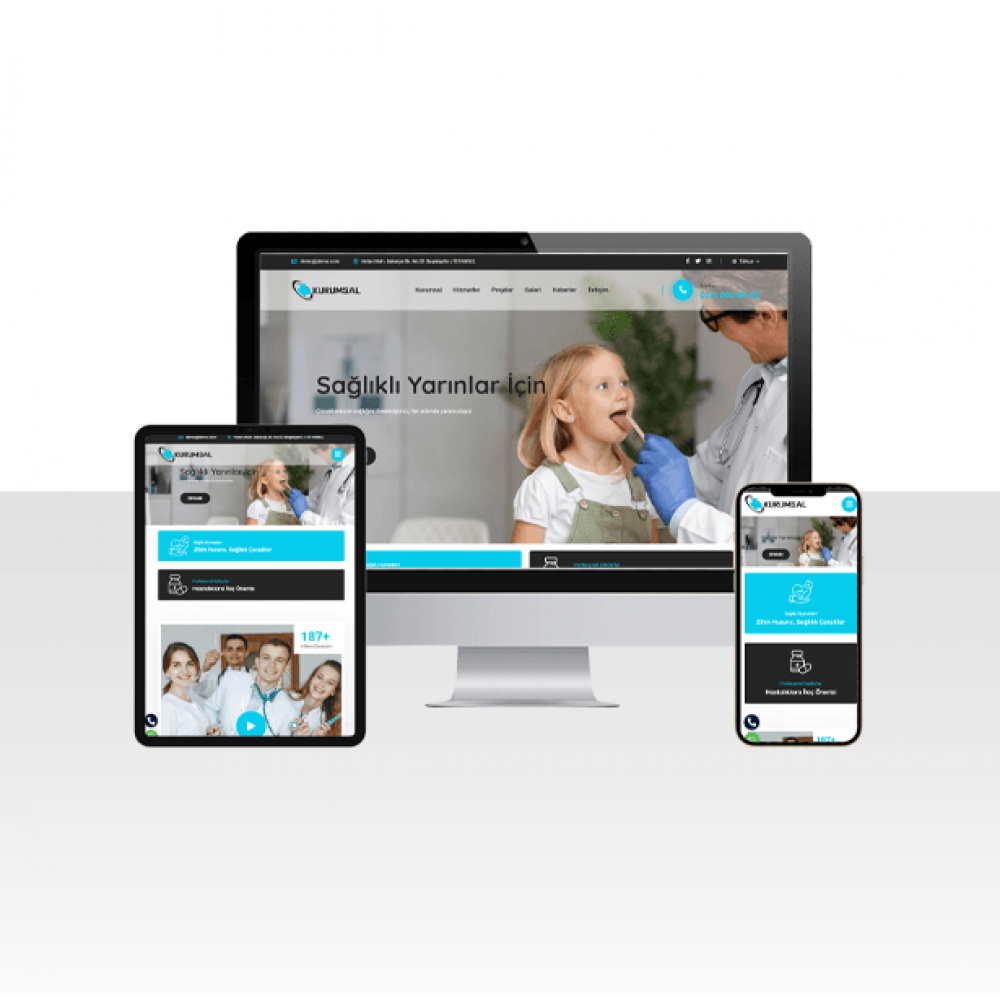 Çocuk Doktor / Muayene Web Sitesi Paketi - Doddo