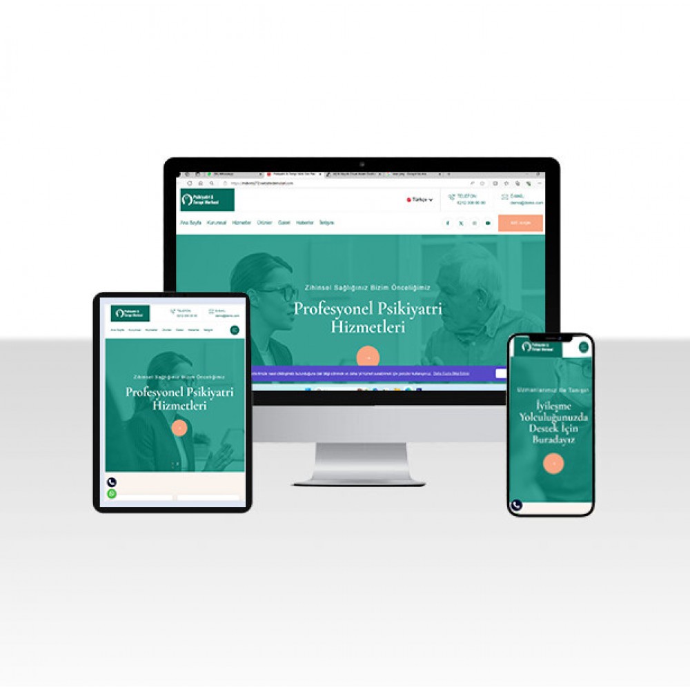 Psikoterapist Hazır Web Sitesi Paketi