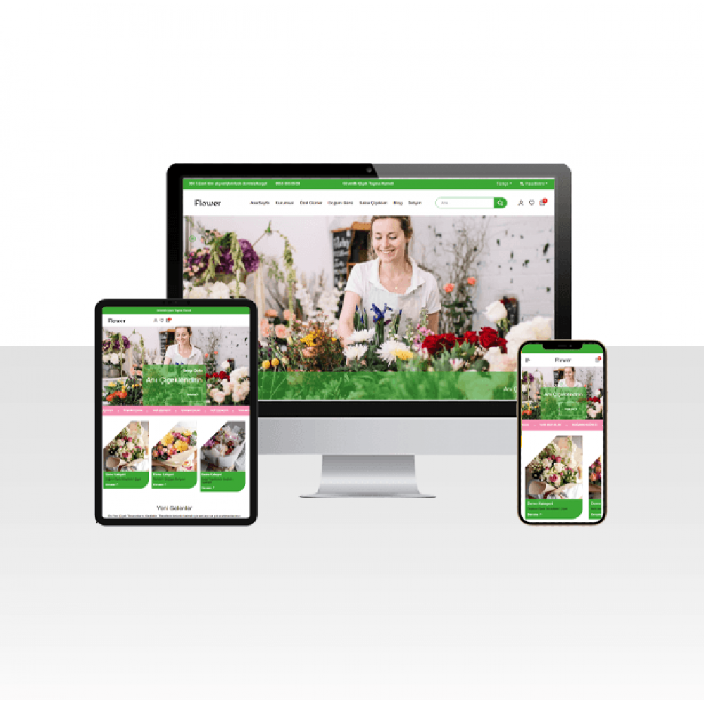 E-Ticaret Çiçekçi ve Çiçek Satışı Web Sitesi – Flower