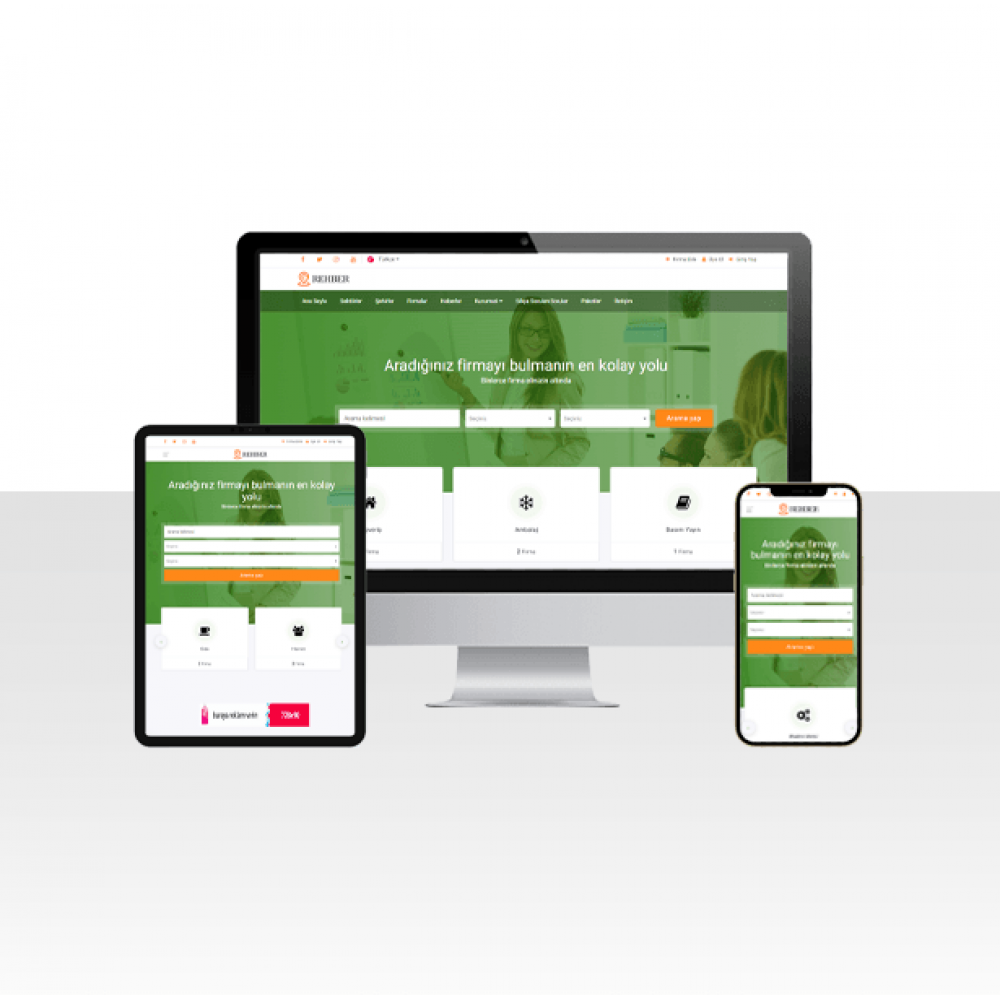 Firma ve Sektör Rehberi Web Sitesi Paketi - Çimen