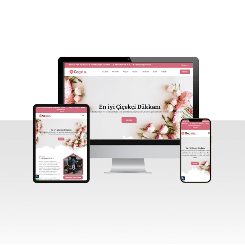 Çiçek Mağazası Hazır Web Sitesi Paketi - Buket