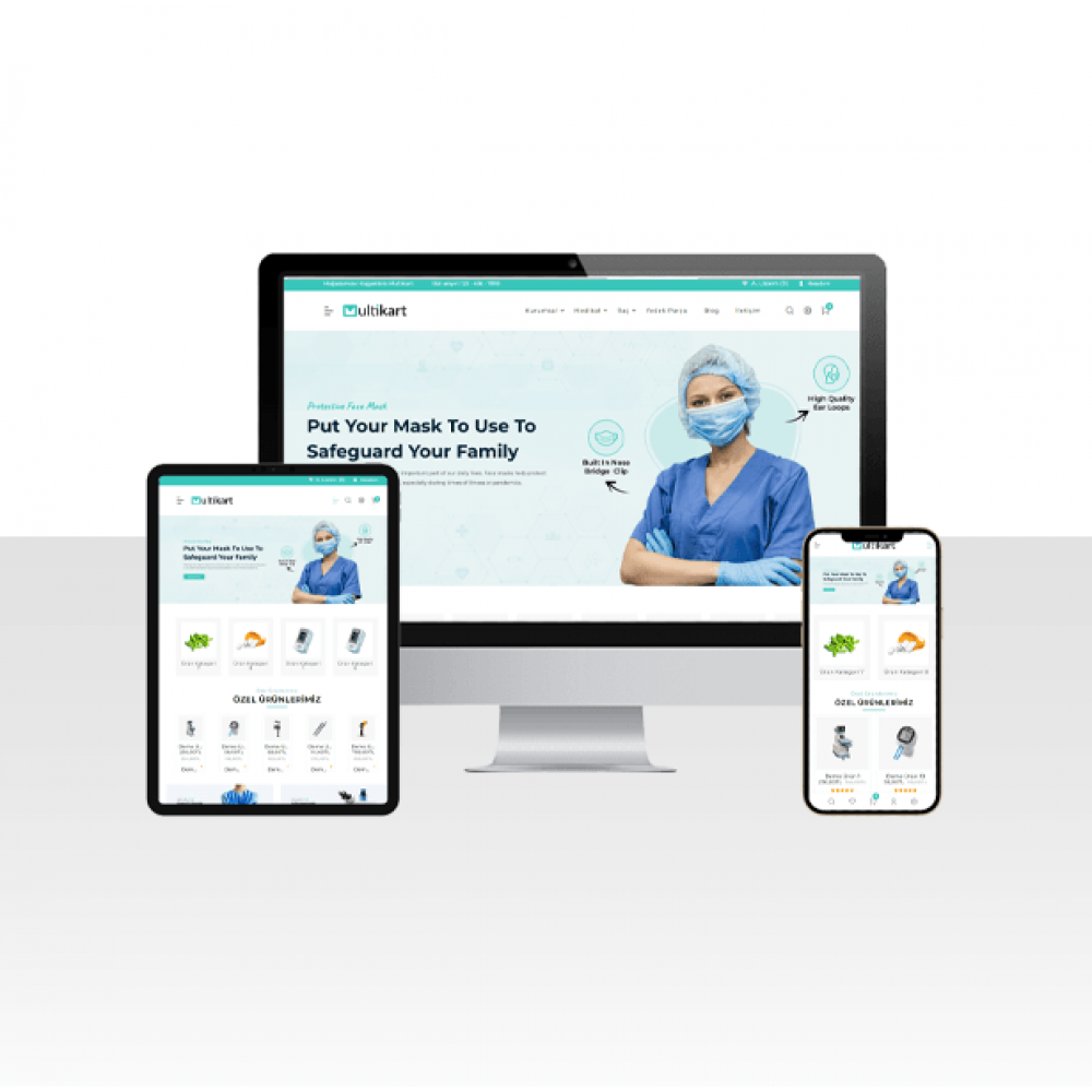 E-Ticaret Medikal Ürünleri Satışı Web Sitesi – FaceMask